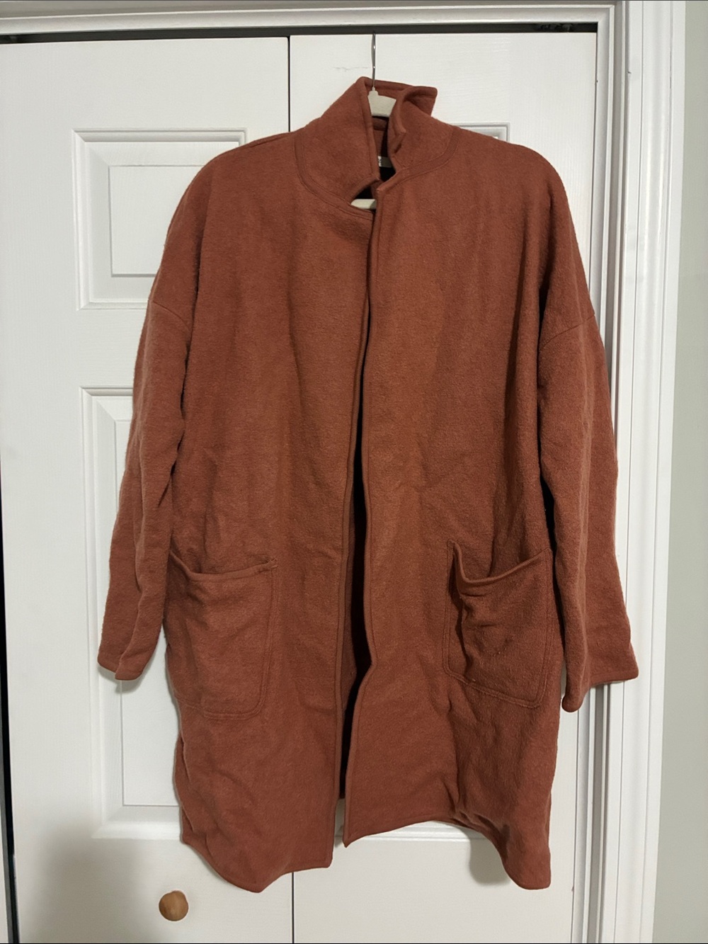 Madewell Rust Wool Cadigan/Jacket/Duster with Patch Pockets